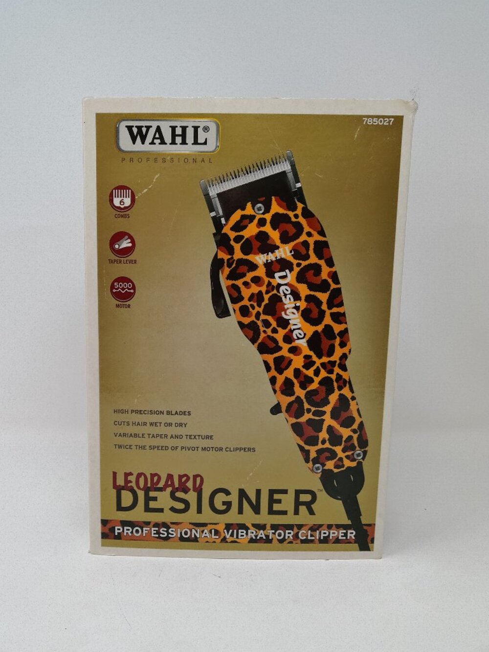 Wahl Leopard Designer Corded Hair Clipper with Cutting Guide Combs